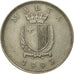 Münze, Malta, 25 Cents, 1993, Franklin Mint, SS, Copper-nickel, KM:97