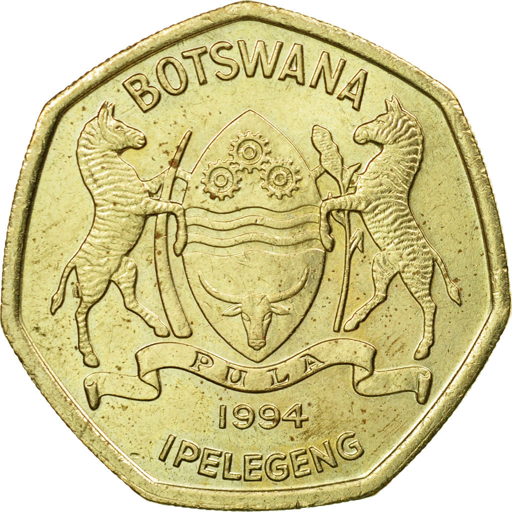 Coin, Botswana, 2 Pula, 1994, EF(40-45), Nickel-brass, KM:25