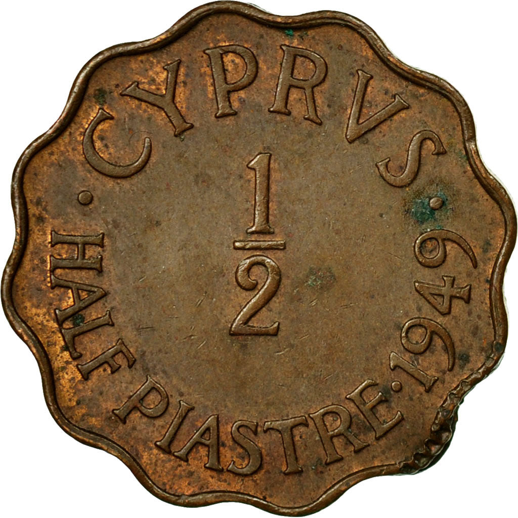 Coin, Cyprus, 1/2 Piastre, 1949, EF(40-45), Bronze, KM:29