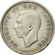 Coin, South Africa, George VI, 6 Pence, 1943, EF(40-45), Silver, KM:27