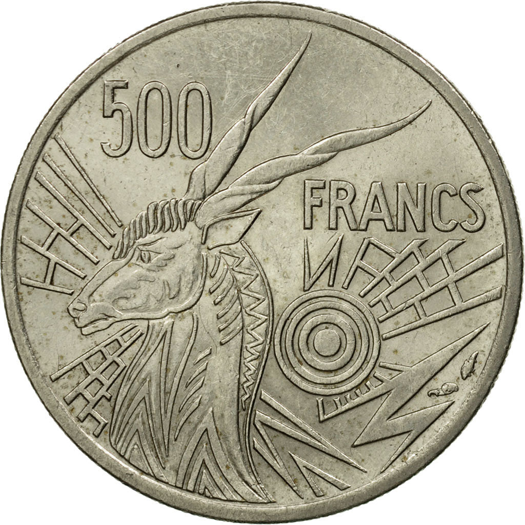 Coin, Central African States, 500 Francs, 1977, Paris, AU(50-53), Nickel, KM:12
