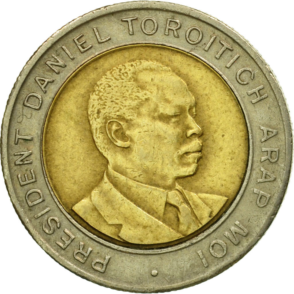 Münze, Kenya, 5 Shillings, 1997, British Royal Mint, SS, Bi-Metallic, KM:30