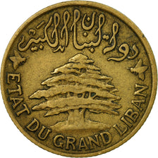 Coin, Lebanon, 5 Piastres, 1925, Paris, EF(40-45), Aluminum-Bronze, KM:5.1