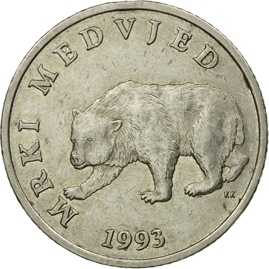 Münze, Kroatien, 5 Kuna, 1993, SS, Copper-Nickel-Zinc, KM:11