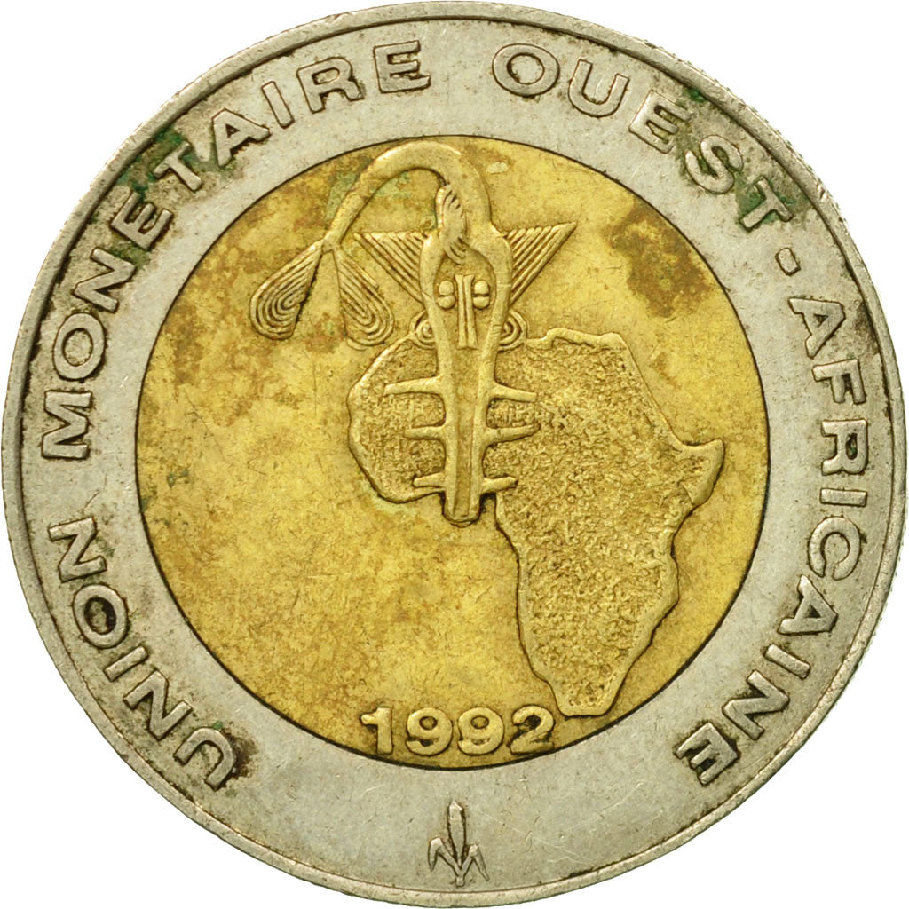 Coin, West African States, 250 Francs, 1992, Paris, VF(20-25), Bi-Metallic