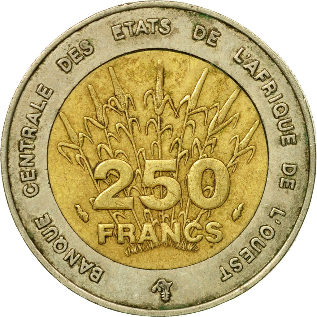 Coin, West African States, 250 Francs, 1992, Paris, VF(20-25), Bi-Metallic