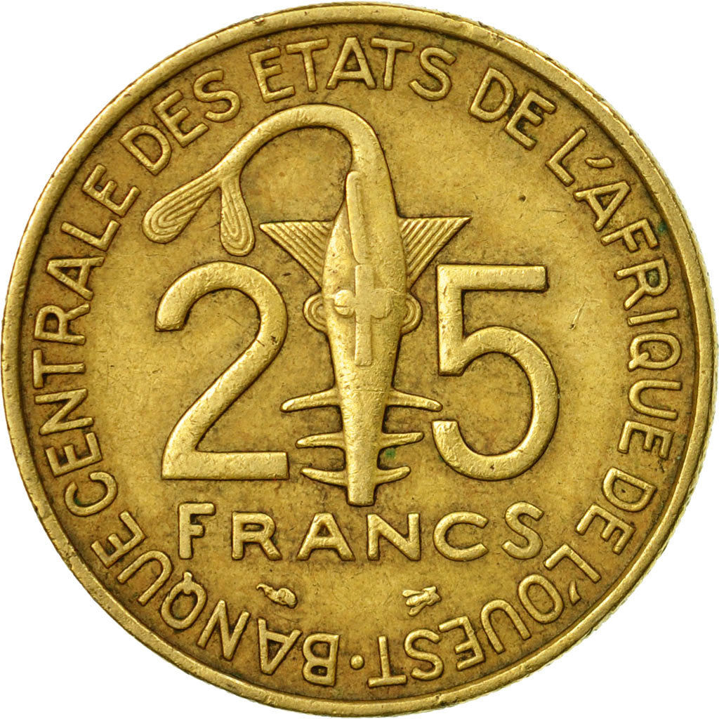 Monnaie, West African States, 25 Francs, 1995, Paris, TTB, Aluminum-Bronze, KM:9
