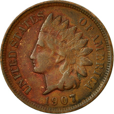 Coin, United States, Indian Head Cent, Cent, 1907, U.S. Mint, Philadelphia