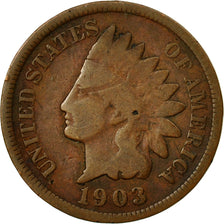 Coin, United States, Indian Head Cent, Cent, 1903, U.S. Mint, Philadelphia