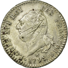 Moneta, Francia, 30 sols françois, 30 Sols, 1792, Lille, BB, Argento