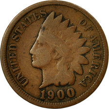 Coin, United States, Indian Head Cent, Cent, 1900, U.S. Mint, Philadelphia