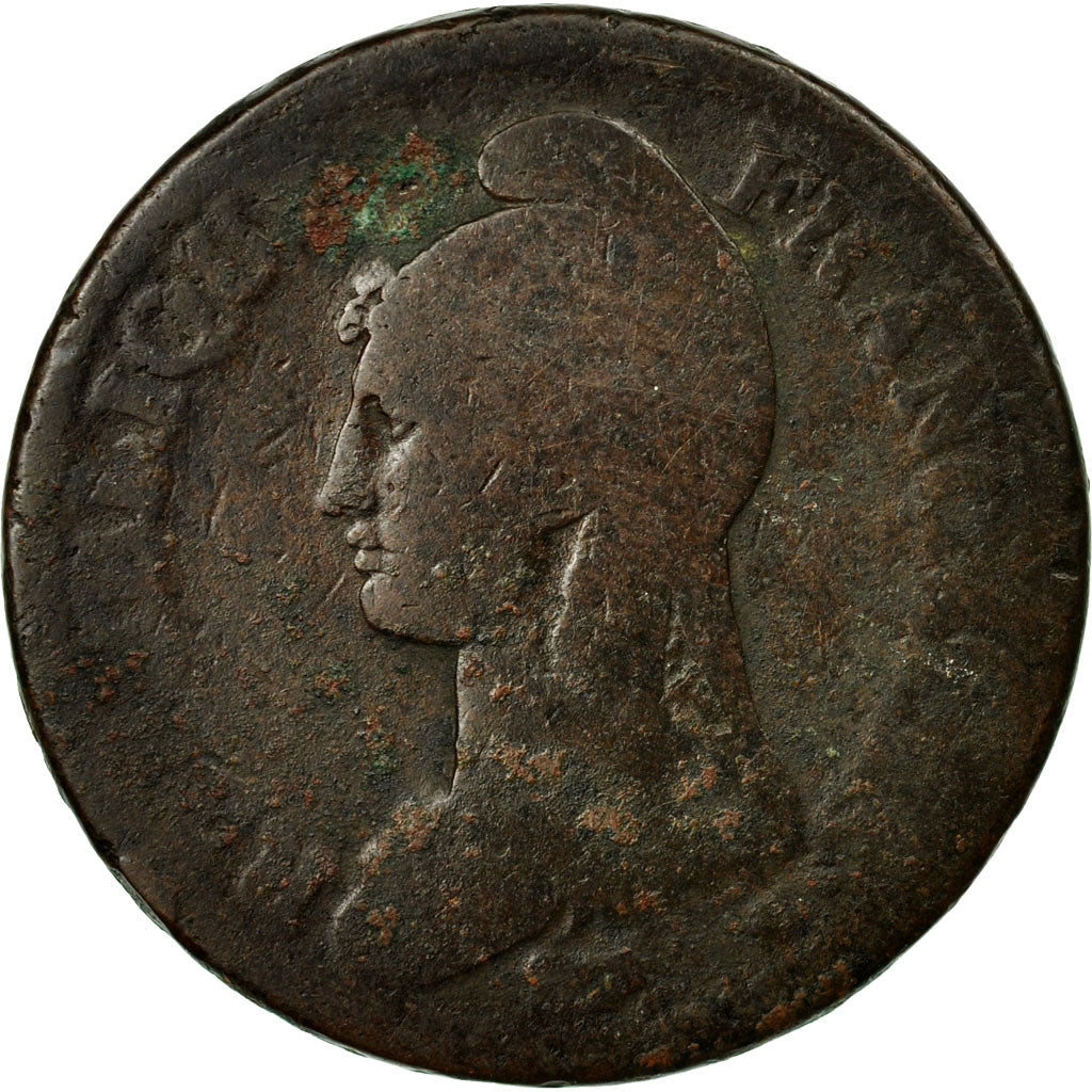 Coin, France, Dupré, Decime, AN 4, Paris, F(12-15), Bronze, KM:637.1, Le