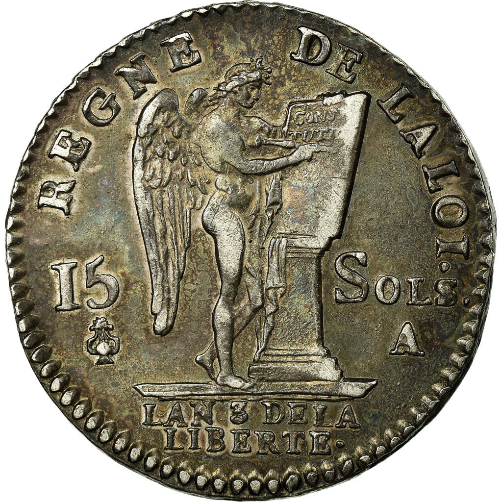 Coin, France, Louis XVI, 15 sols françois, 1791, Paris, KM:604.1