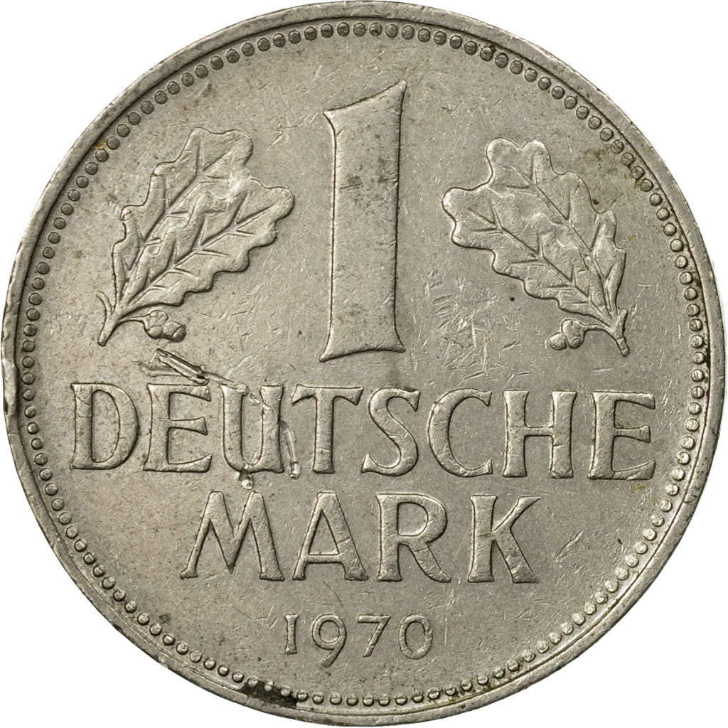 Coin, GERMANY - FEDERAL REPUBLIC, Mark, 1970, Karlsruhe, VF(30-35)