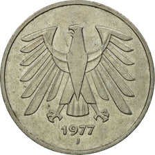 Coin, GERMANY - FEDERAL REPUBLIC, 5 Mark, 1977, Hambourg, EF(40-45)