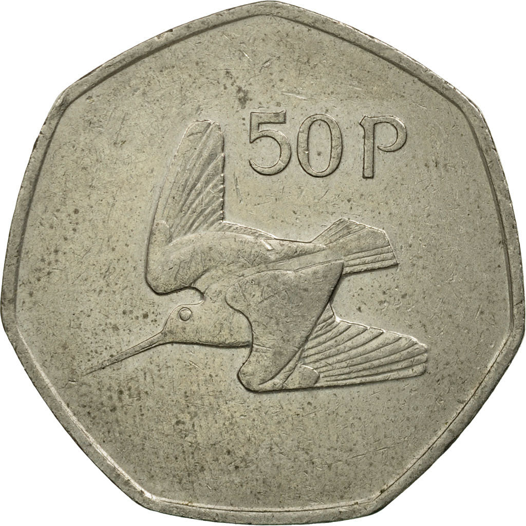 Coin, IRELAND REPUBLIC, 50 Pence, 1975, EF(40-45), Copper-nickel, KM:24