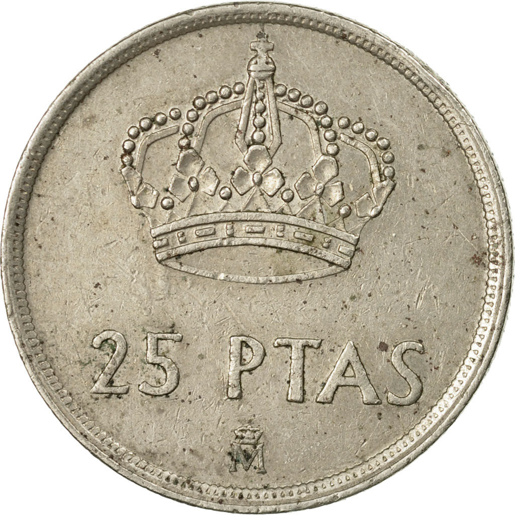 Munten, Spanje, Juan Carlos I, 25 Pesetas, 1982, FR, Copper-nickel, KM:824