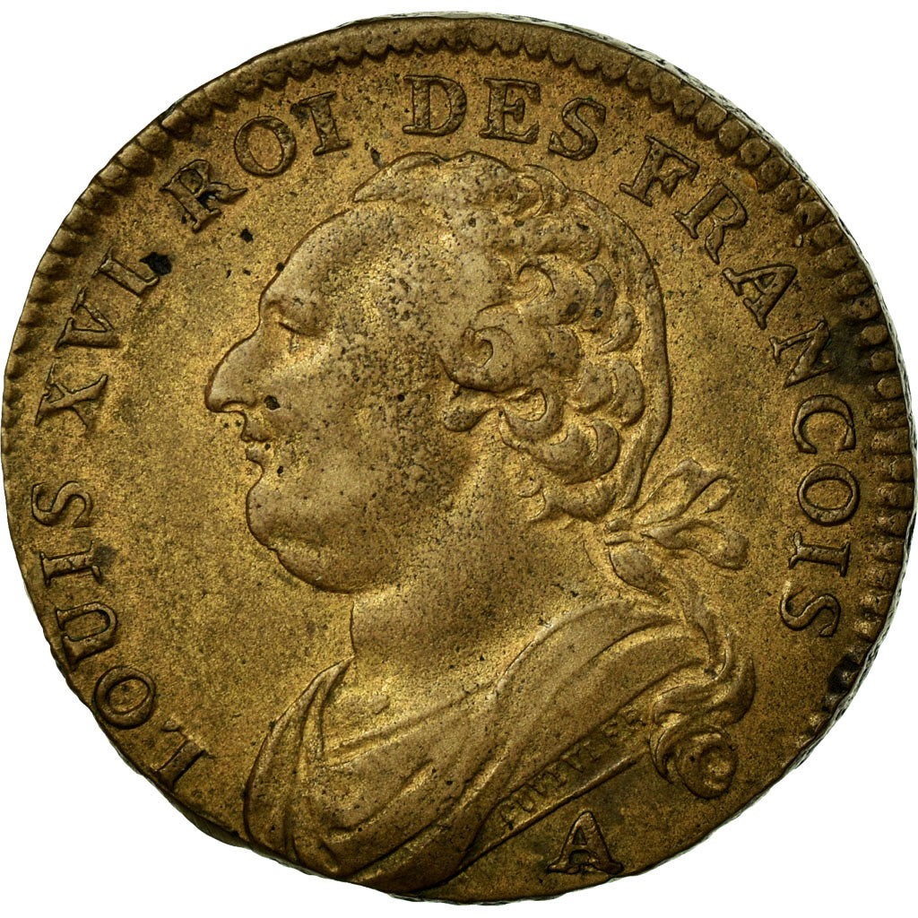 Moneta, Francja, 12 deniers françois, 12 Deniers, 1791, Paris, EF(40-45)