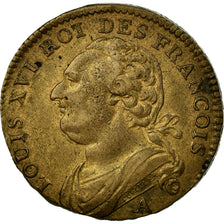 Moneda, Francia, 12 deniers françois, 12 Deniers, 1791, Paris, MBC, Bronce