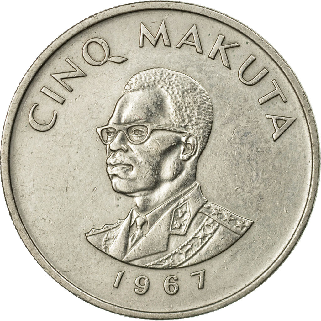 Coin, CONGO, DEMOCRATIC REPUBLIC, 5 Makuta, 1967, Paris, EF(40-45)