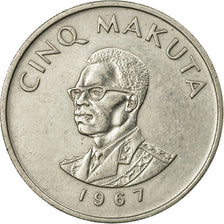 Coin, CONGO, DEMOCRATIC REPUBLIC, 5 Makuta, 1967, Paris, EF(40-45)