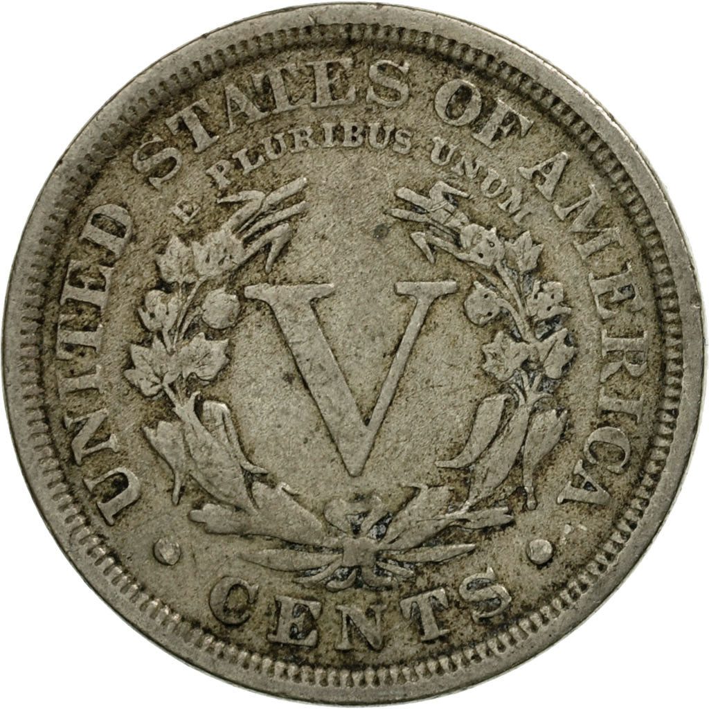 Coin, United States, Liberty Nickel, 5 Cents, 1912, U.S. Mint, Philadelphia