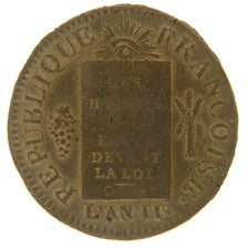 FRANCE, Sol, 1793, Arras, EF(40-45), Bronze, Gadoury #19, 12.40