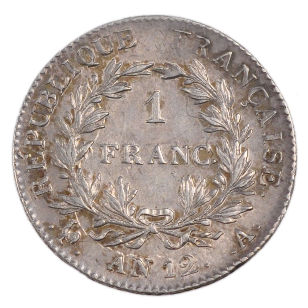 FRANCE, Napoléon I, Franc, 1803, Paris, KM #649.1, AU(55-58), Silver, Gadoury #.