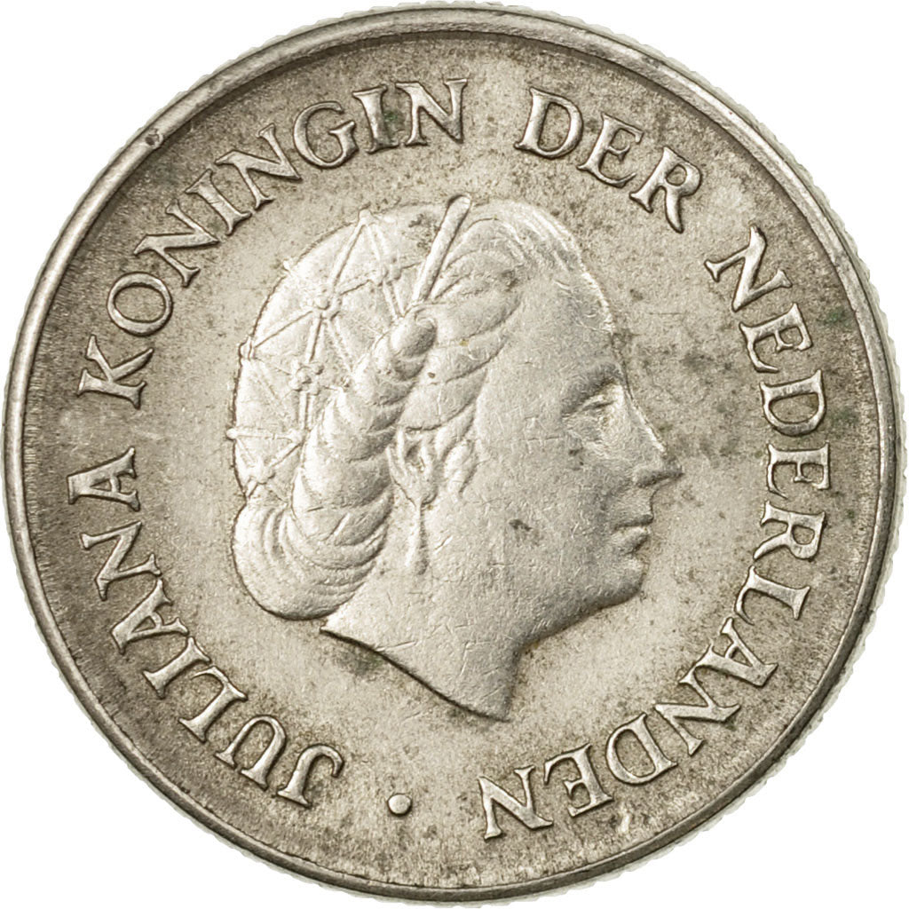 Münze, Niederlande, Juliana, 25 Cents, 1966, S+, Nickel, KM:183