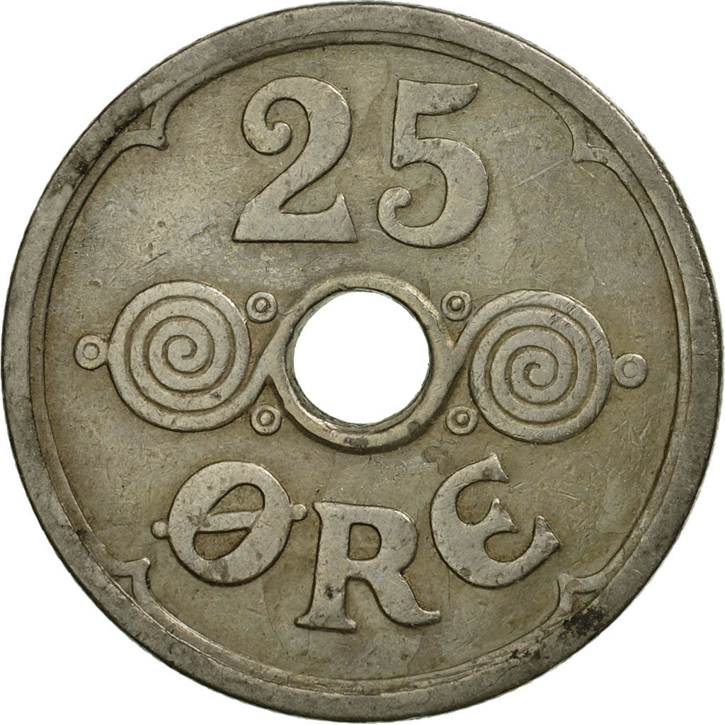 Monnaie, Danemark, Christian X, 25 Öre, 1930, Copenhagen, TTB, Copper-nickel