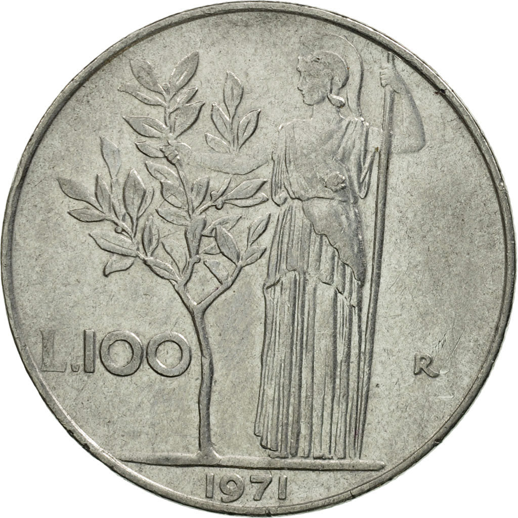 Münze, Italien, 100 Lire, 1971, Rome, S+, Stainless Steel, KM:96.1