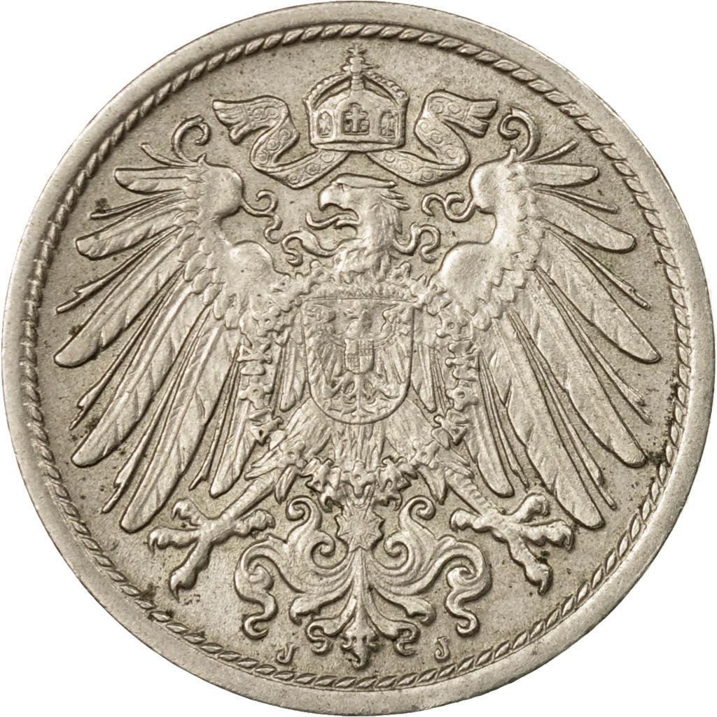 Coin, GERMANY - EMPIRE, Wilhelm II, 10 Pfennig, 1906, Hamburg, EF(40-45)