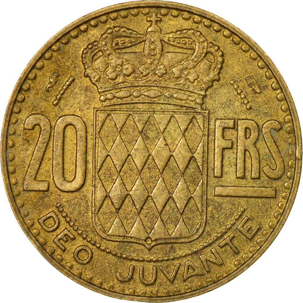 Münze, Monaco, Rainier III, 20 Francs, Vingt, 1950, SS, Aluminum-Bronze