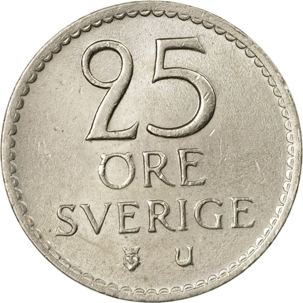 Monnaie, Suède, Gustaf VI, 25 Öre, 1968, SUP, Copper-nickel, KM:836