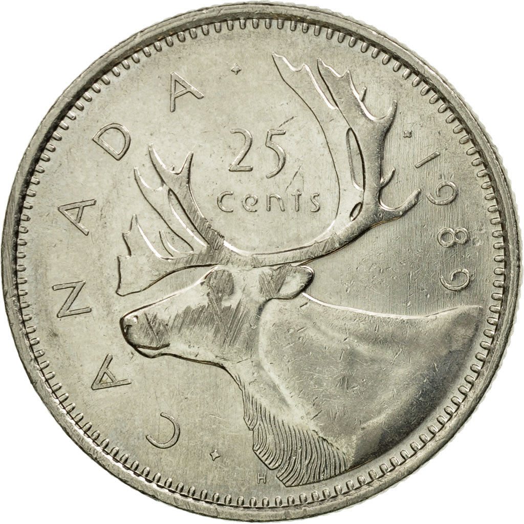 Monnaie, Canada, Elizabeth II, 25 Cents, 1989, Royal Canadian Mint, Ottawa, TTB