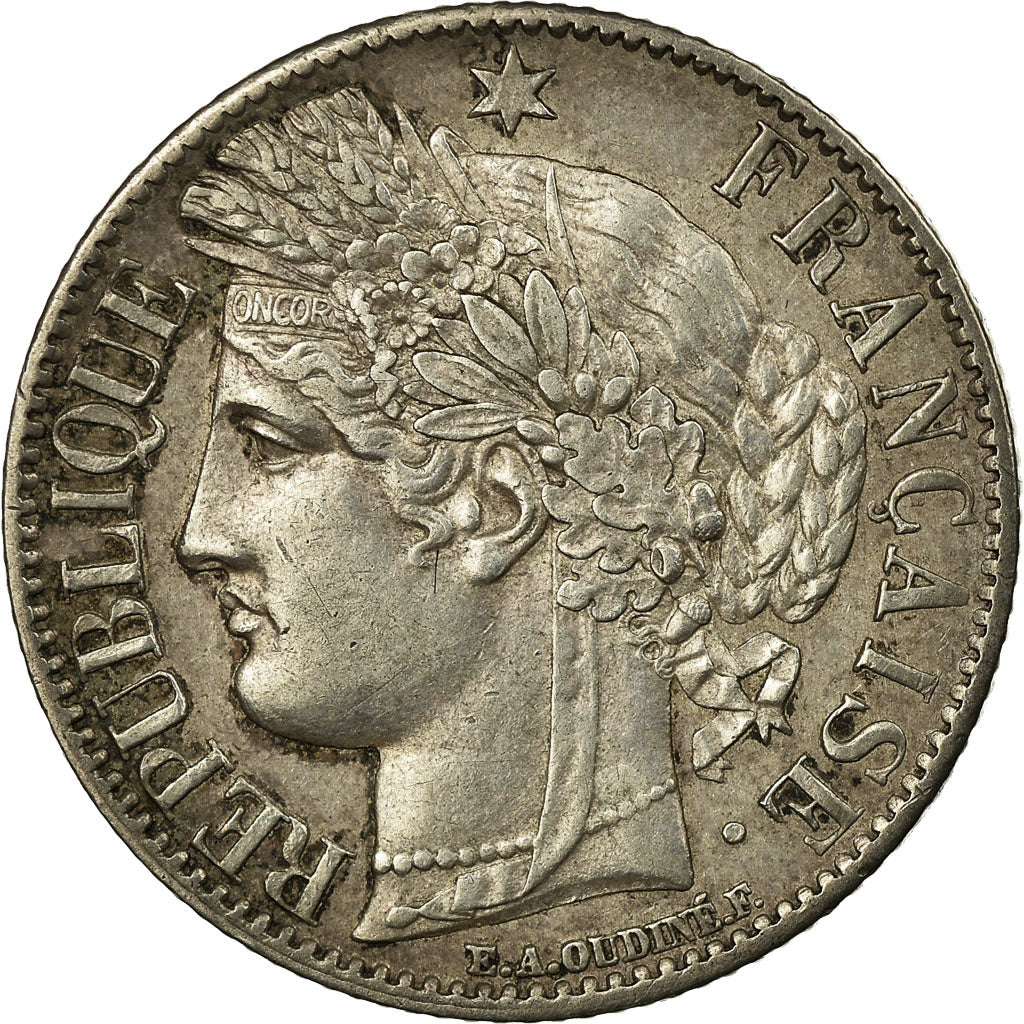 Coin, France, Cérès, Franc, 1849, Paris, AU(55-58), Silver, KM:759.1