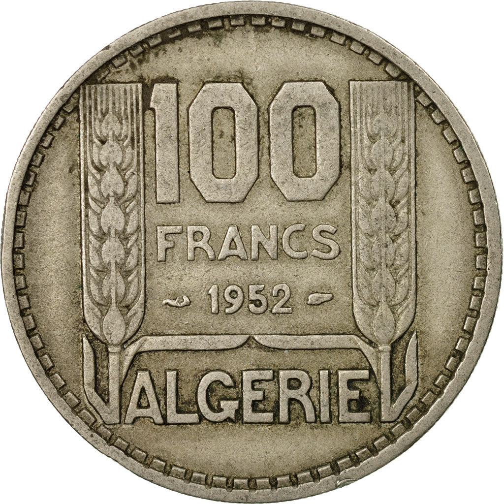 Coin, Algeria, 100 Francs, 1952, Paris, EF(40-45), Copper-nickel, KM:93