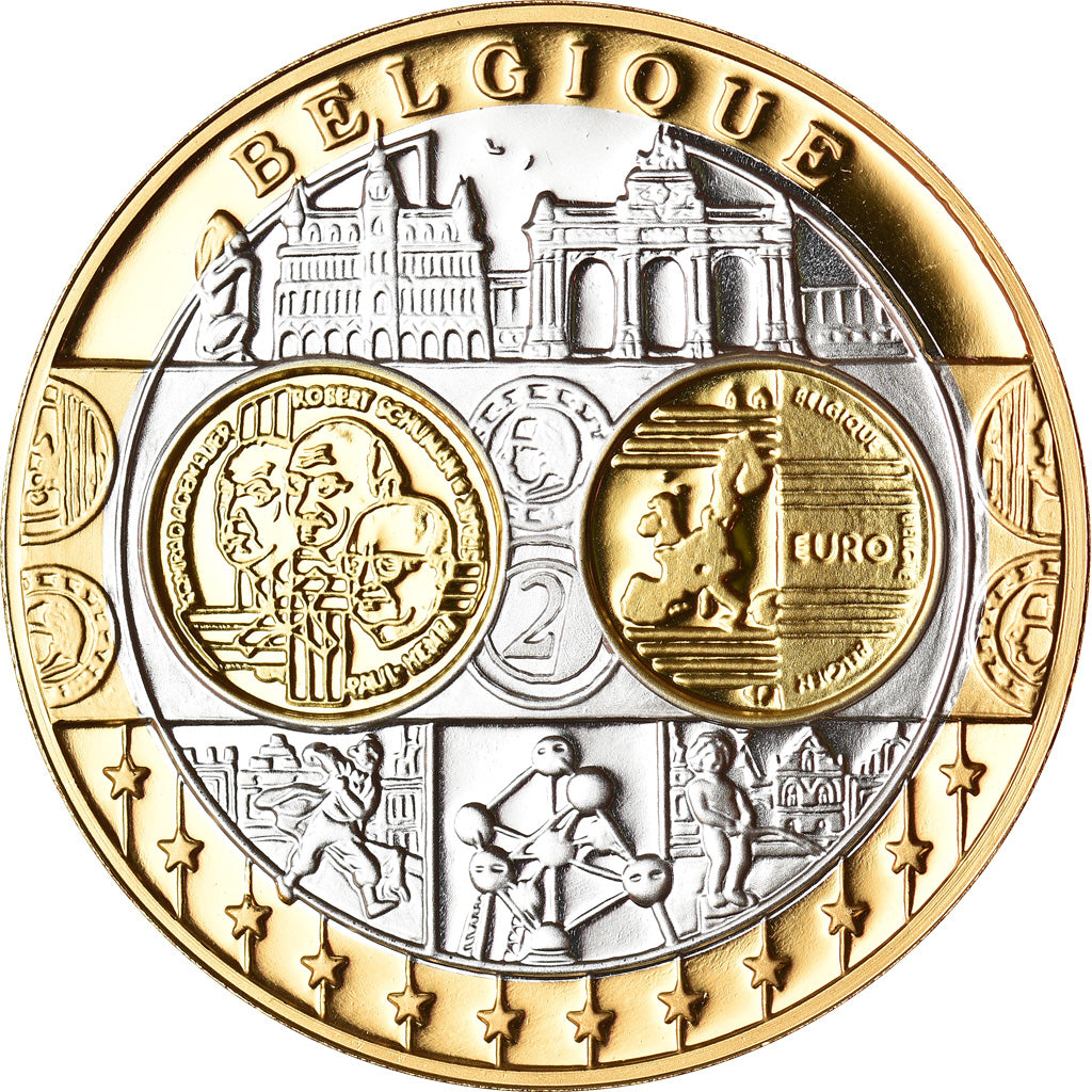 Belgium, Medal, L'Europe, Politics, Society, War, MS(65-70), Silver