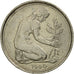 Munten, Federale Duitse Republiek, 50 Pfennig, 1990, Hambourg, ZF