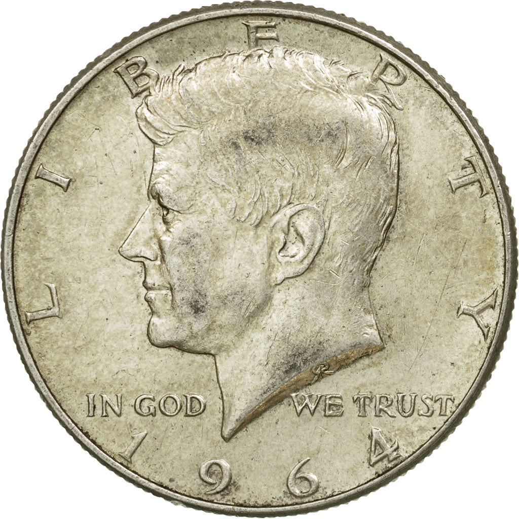 Coin, United States, Kennedy Half Dollar, Half Dollar, 1964, U.S. Mint