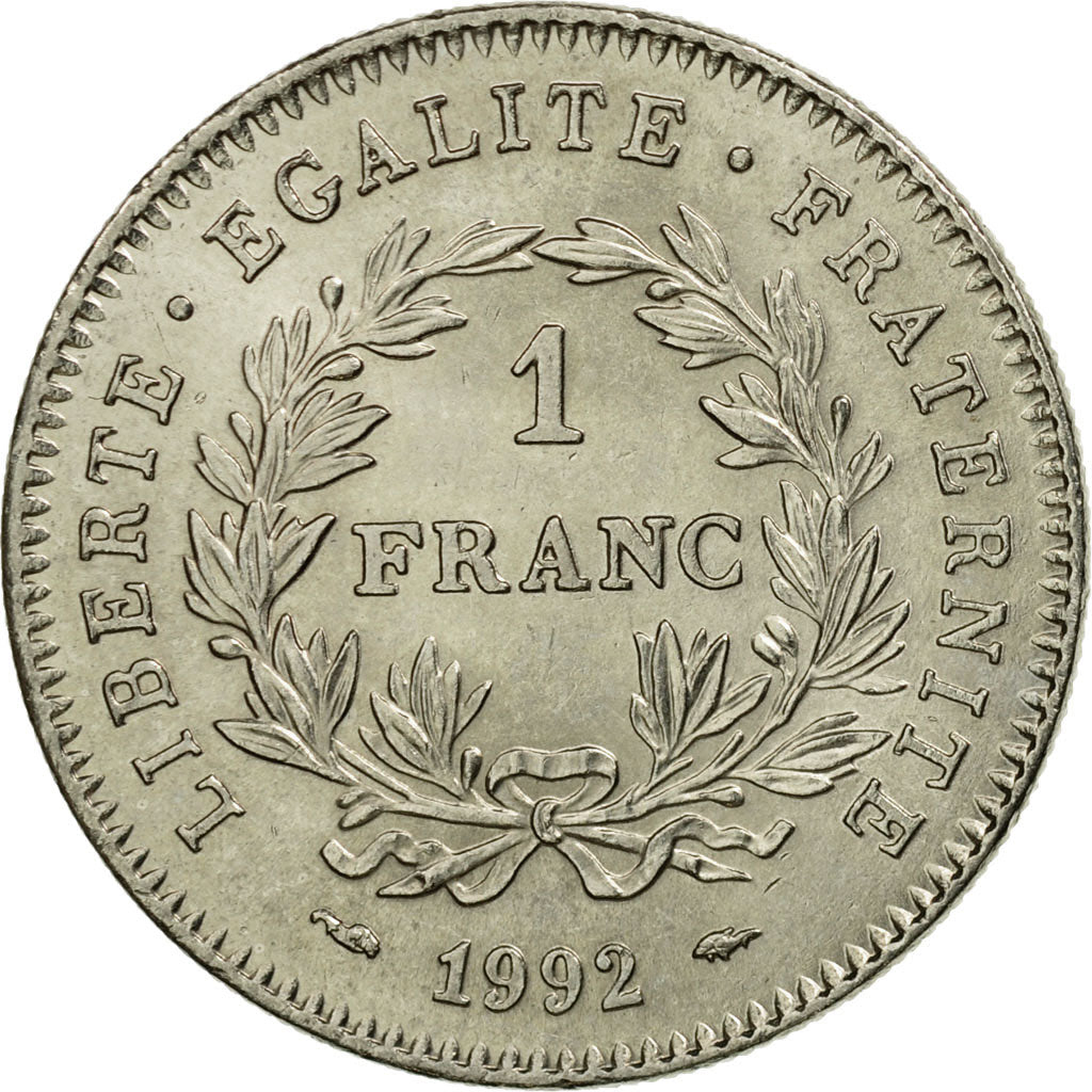 Monnaie, France, République, Franc, 1992, Paris, TTB+, Nickel, KM:1004.1, Le