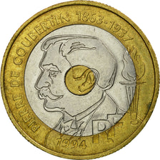 Monnaie, France, Pierre de Coubertin, 20 Francs, 1994, Paris, TB+, Tri-Metallic
