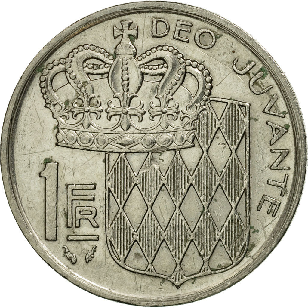 Munten, Monaco, Rainier III, Franc, 1975, ZF, Nickel, KM:140, Gadoury:MC 150