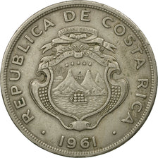 Coin, Costa Rica, 2 Colones, 1961, EF(40-45), Copper-nickel, KM:187.1a