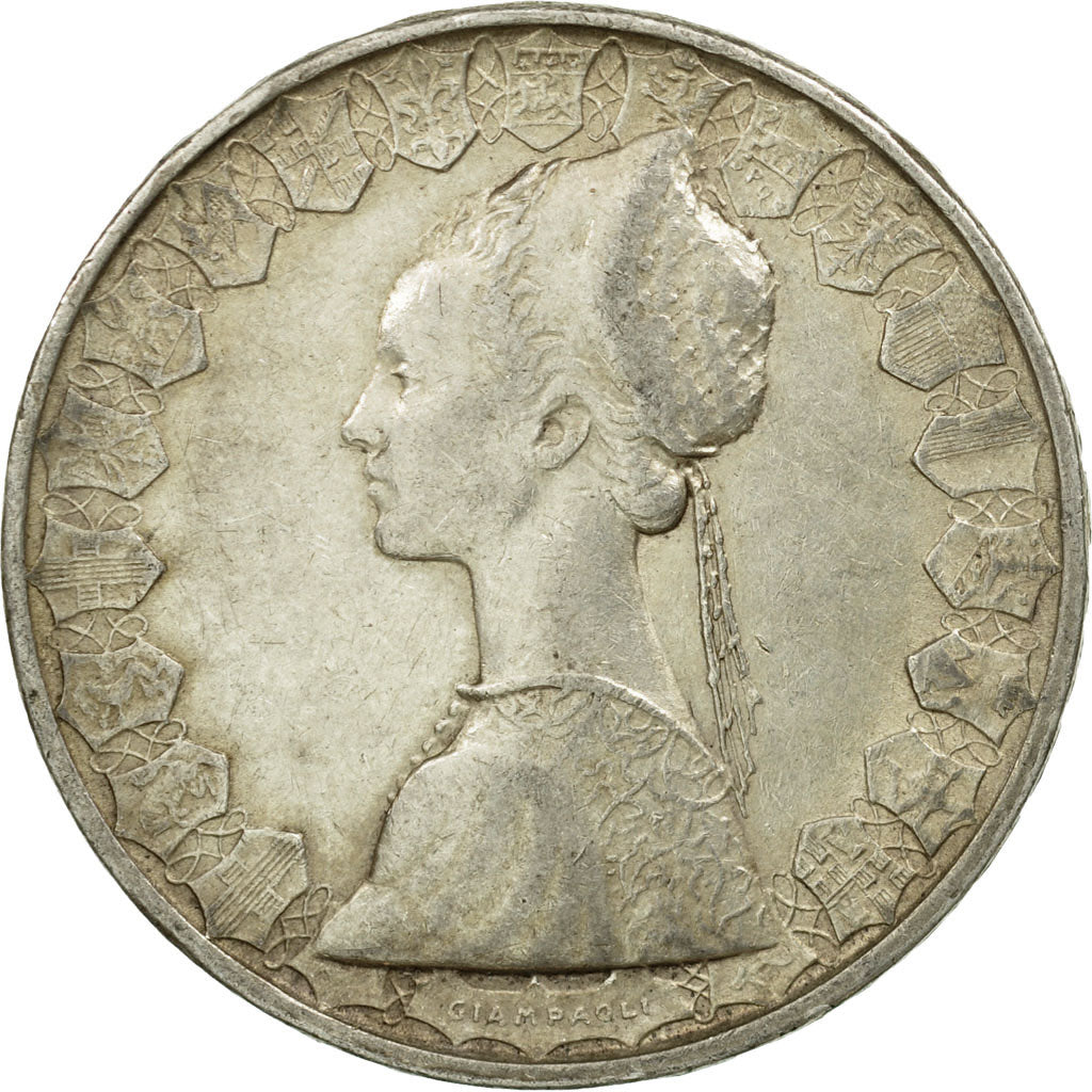 Coin, Italy, 500 Lire, 1958, Rome, EF(40-45), Silver, KM:98