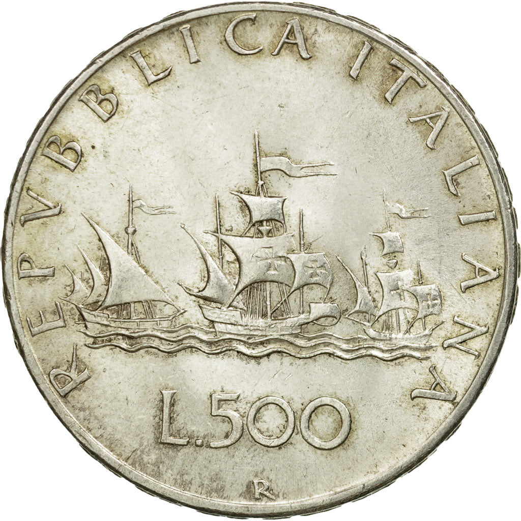 Coin, Italy, 500 Lire, 1966, Rome, EF(40-45), Silver, KM:98