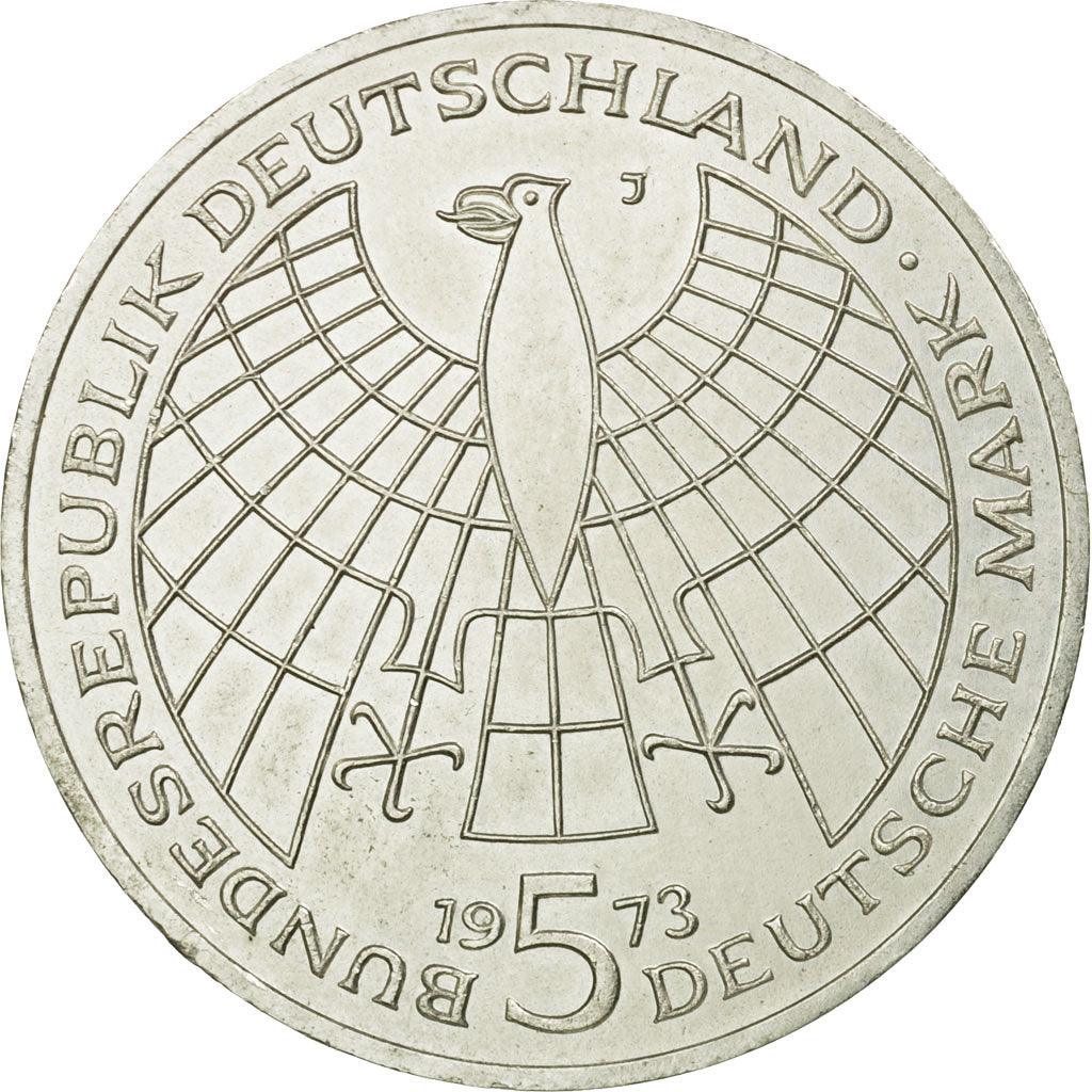 Coin, GERMANY - FEDERAL REPUBLIC, 5 Mark, 1973, Hamburg, Germany, MS(63)