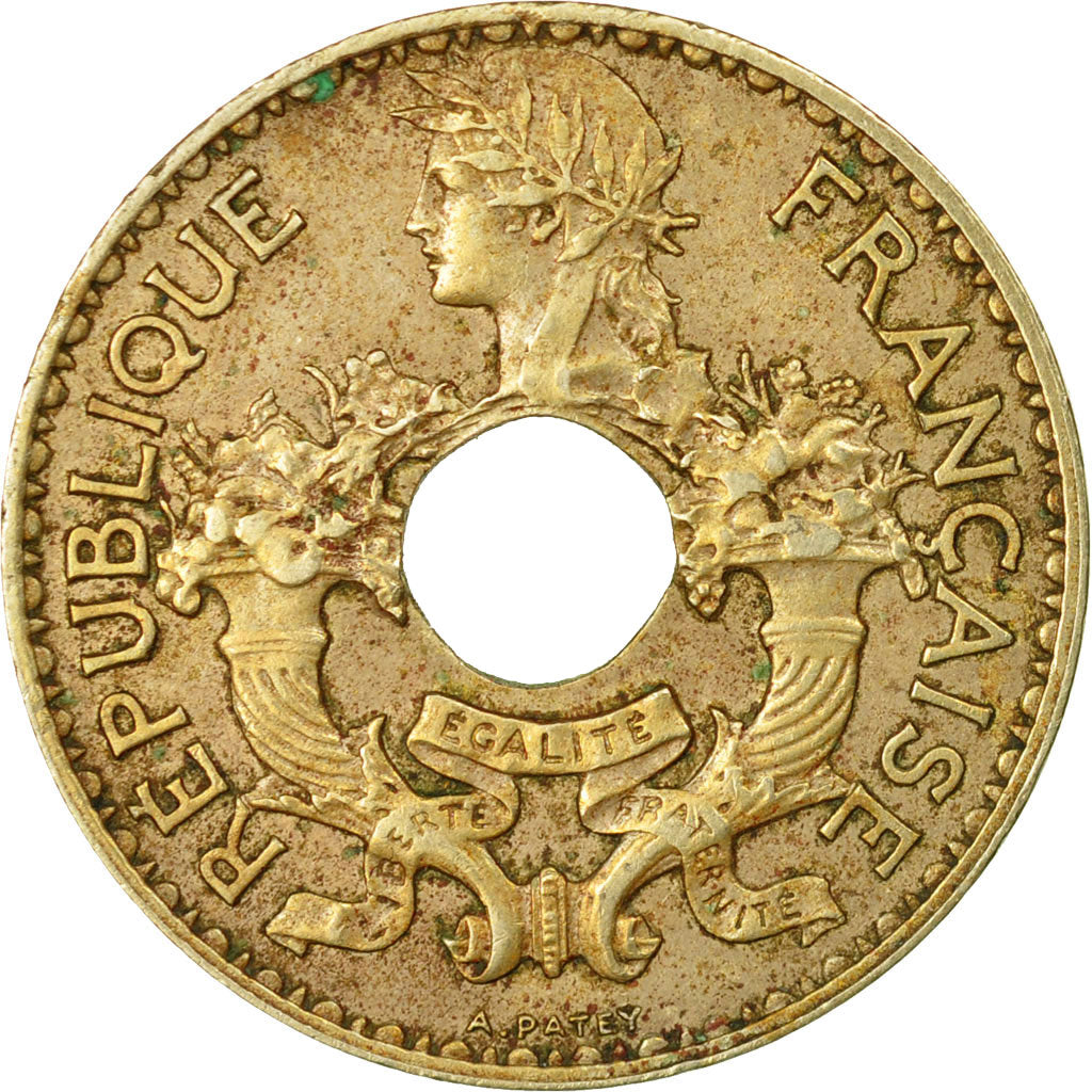 Coin, FRENCH INDO-CHINA, 5 Cents, 1939, Paris, EF(40-45), Nickel-brass, KM:18.1a