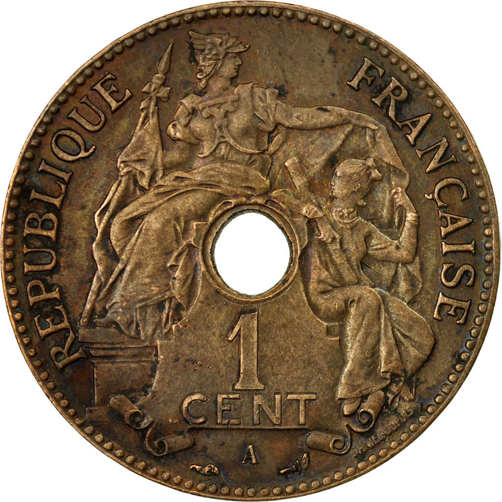 Coin, FRENCH INDO-CHINA, Cent, 1899, Paris, EF(40-45), Bronze, KM:8