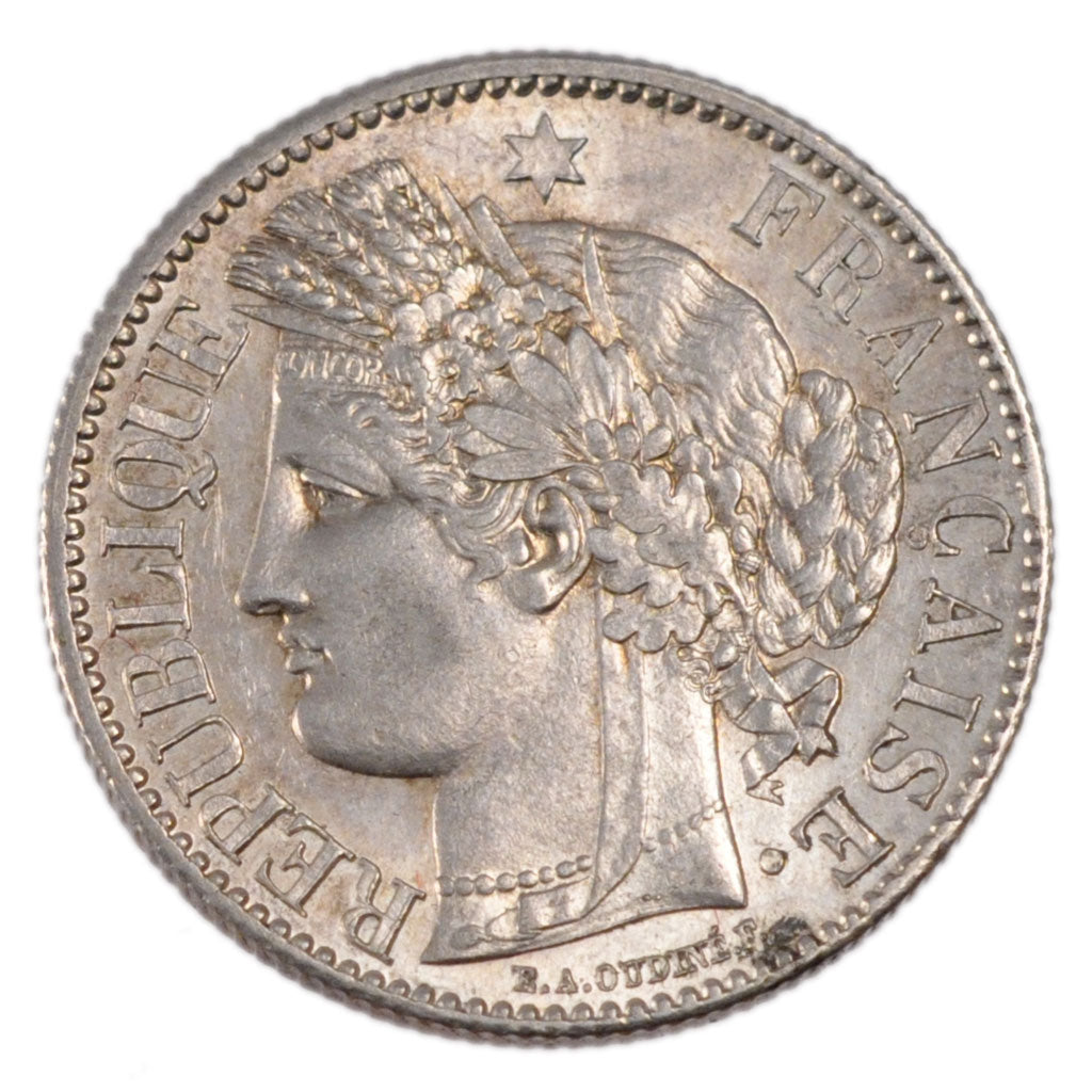 FRANCE, Cérès, 2 Francs, 1895, Paris, KM #817.1, MS(60-62), Silver, 27, Gadoury